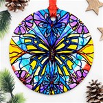 Butterfly - Round Ornament (Two Sides) Back