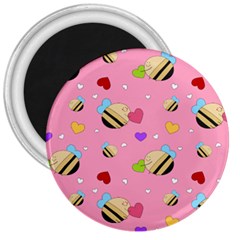 Bee Mine Valentine 3  Magnets by Bigfootshirtshop