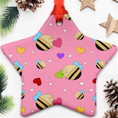 Bee Mine Valentine Star Ornament (two Sides)