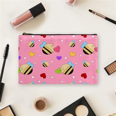 Bee Mine Valentine Cosmetic Bag (medium)  by Bigfootshirtshop