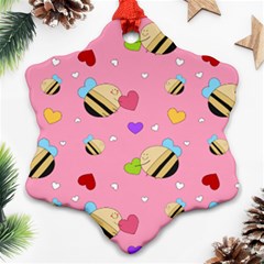 Bee Mine Valentine Ornament (snowflake) by Bigfootshirtshop