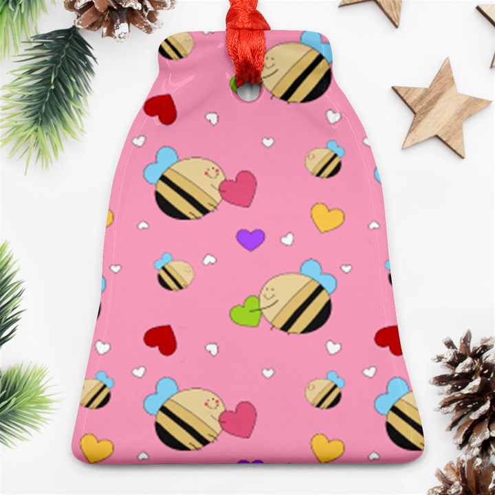 Bee Mine Valentine Bell Ornament (Two Sides)