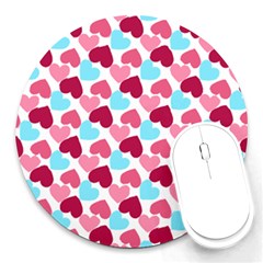 Bold Valentine Heart Round Mousepads by Bigfootshirtshop