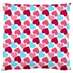 Bold Valentine Heart Large Cushion Case (two Sides) by Bigfootshirtshop