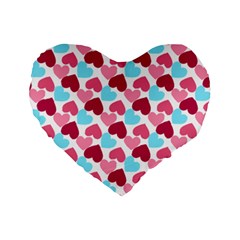 Bold Valentine Heart Standard 16  Premium Heart Shape Cushions by Bigfootshirtshop