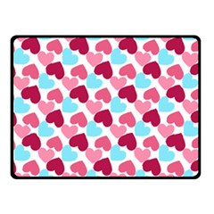 Bold Valentine Heart Double Sided Fleece Blanket (small)  by Bigfootshirtshop