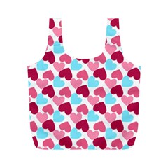 Bold Valentine Heart Full Print Recycle Bags (m)  by Bigfootshirtshop