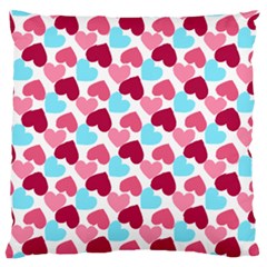 Bold Valentine Heart Large Flano Cushion Case (one Side) by Bigfootshirtshop