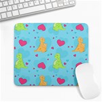 Dinosaur Love Pattern Large Mousepads Front