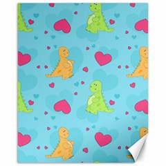 Dinosaur Love Pattern Canvas 16  X 20   by Bigfootshirtshop