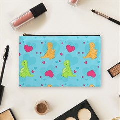 Dinosaur Love Pattern Cosmetic Bag (medium)  by Bigfootshirtshop