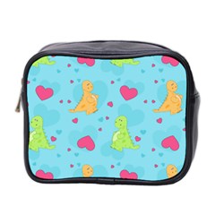 Dinosaur Love Pattern Mini Toiletries Bag 2-side by Bigfootshirtshop