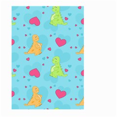 Dinosaur Love Pattern Large Garden Flag (two Sides) by Bigfootshirtshop