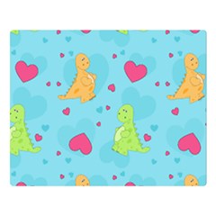 Dinosaur Love Pattern Double Sided Flano Blanket (large)  by Bigfootshirtshop