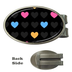 Emo Heart Pattern Money Clips (oval)  by Bigfootshirtshop