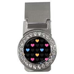 Emo Heart Pattern Money Clips (cz)  by Bigfootshirtshop