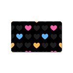 Emo Heart Pattern Magnet (Name Card) Front