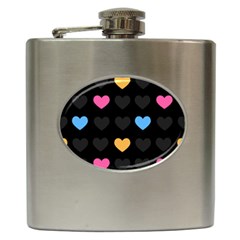 Emo Heart Pattern Hip Flask (6 Oz) by Bigfootshirtshop