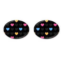 Emo Heart Pattern Cufflinks (oval) by Bigfootshirtshop