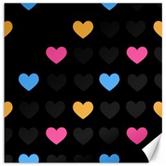 Emo Heart Pattern Canvas 20  X 20   by Bigfootshirtshop