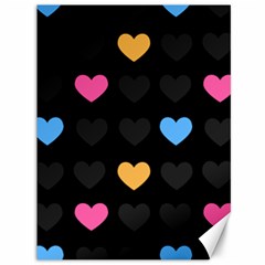 Emo Heart Pattern Canvas 36  X 48   by Bigfootshirtshop