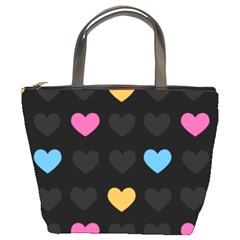 Emo Heart Pattern Bucket Bags by Bigfootshirtshop