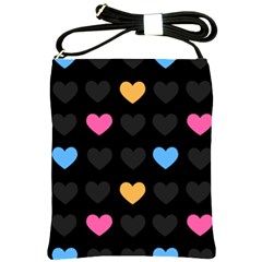 Emo Heart Pattern Shoulder Sling Bags by Bigfootshirtshop