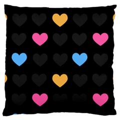 Emo Heart Pattern Large Cushion Case (one Side) by Bigfootshirtshop