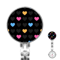 Emo Heart Pattern Stainless Steel Nurses Watch by Bigfootshirtshop