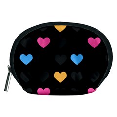 Emo Heart Pattern Accessory Pouches (medium)  by Bigfootshirtshop