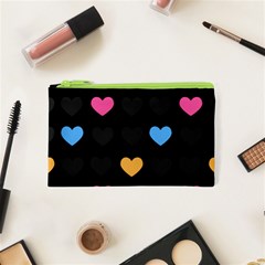 Emo Heart Pattern Cosmetic Bag (xs) by Bigfootshirtshop