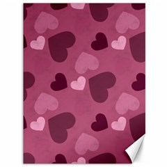 Mauve Valentine Heart Pattern Canvas 36  x 48  