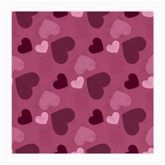 Mauve Valentine Heart Pattern Medium Glasses Cloth (2-Side)