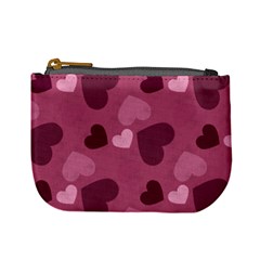 Mauve Valentine Heart Pattern Mini Coin Purses