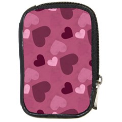 Mauve Valentine Heart Pattern Compact Camera Cases