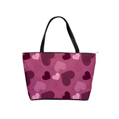 Mauve Valentine Heart Pattern Shoulder Handbags by Bigfootshirtshop