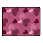 Mauve Valentine Heart Pattern Fleece Blanket (Small) 50 x40  Blanket Front