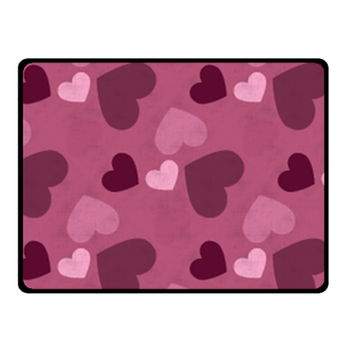 Mauve Valentine Heart Pattern Fleece Blanket (Small)