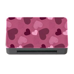 Mauve Valentine Heart Pattern Memory Card Reader with CF