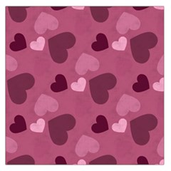 Mauve Valentine Heart Pattern Large Satin Scarf (Square)