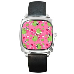 Monster Love Pattern Square Metal Watch by Bigfootshirtshop