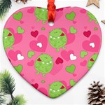 Monster Love Pattern Heart Ornament (Two Sides) Front