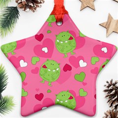 Monster Love Pattern Star Ornament (two Sides)