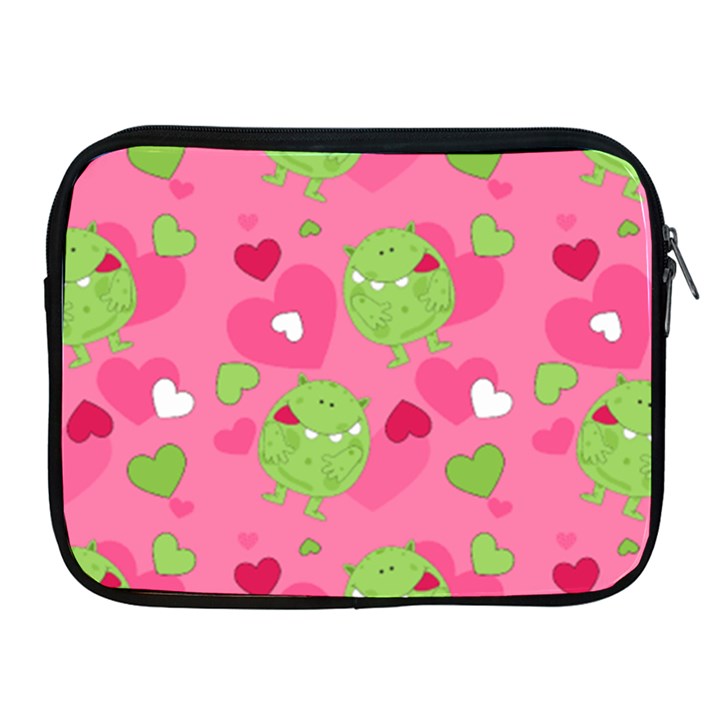 Monster Love Pattern Apple iPad 2/3/4 Zipper Cases