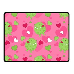 Monster Love Pattern Double Sided Fleece Blanket (small)  by Bigfootshirtshop