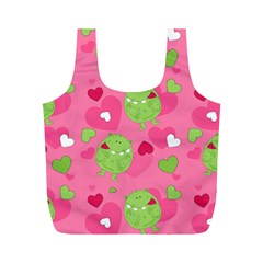 Monster Love Pattern Full Print Recycle Bags (m)  by Bigfootshirtshop