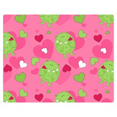 Monster Love Pattern Double Sided Flano Blanket (medium)  by Bigfootshirtshop