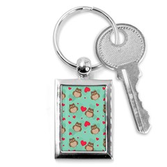 Owl Valentine s Day Pattern Key Chains (rectangle)  by Bigfootshirtshop