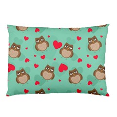 Owl Valentine s Day Pattern Pillow Case by Bigfootshirtshop