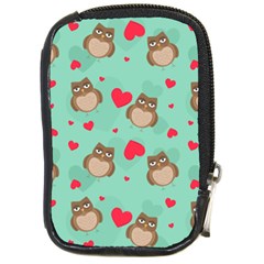 Owl Valentine s Day Pattern Compact Camera Cases by Bigfootshirtshop